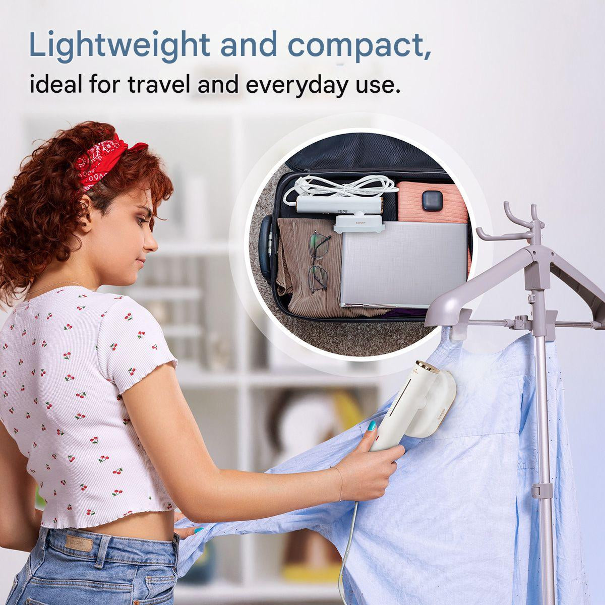 Handheld Garment Steamer for Clothes – Portable Fabric Steamer