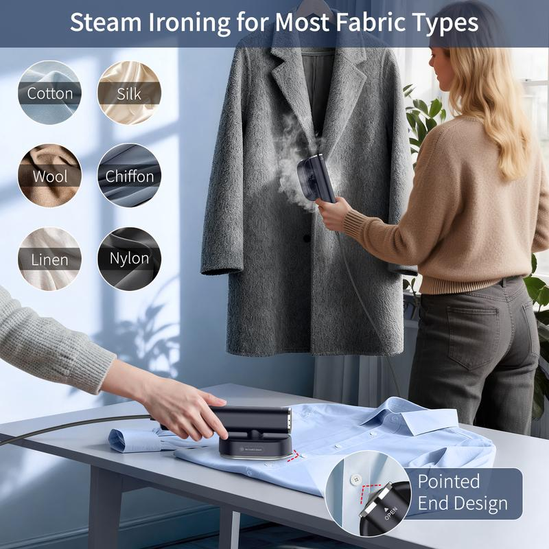Handheld Garment Steamer for Clothes – Portable Fabric Steamer