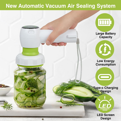 Vaclio 4-in-1 Portable Handheld Electric Mason Jar Vacuum Sealer