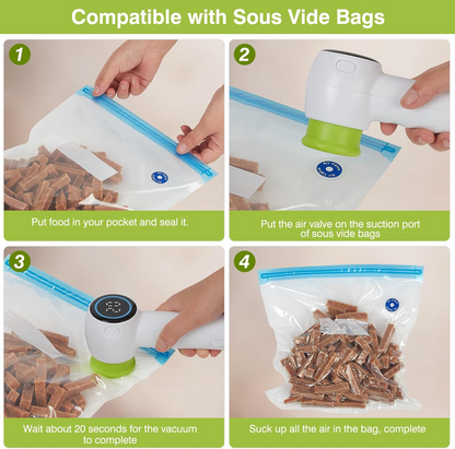 Vaclio 4-in-1 Portable Handheld Electric Mason Jar Vacuum Sealer