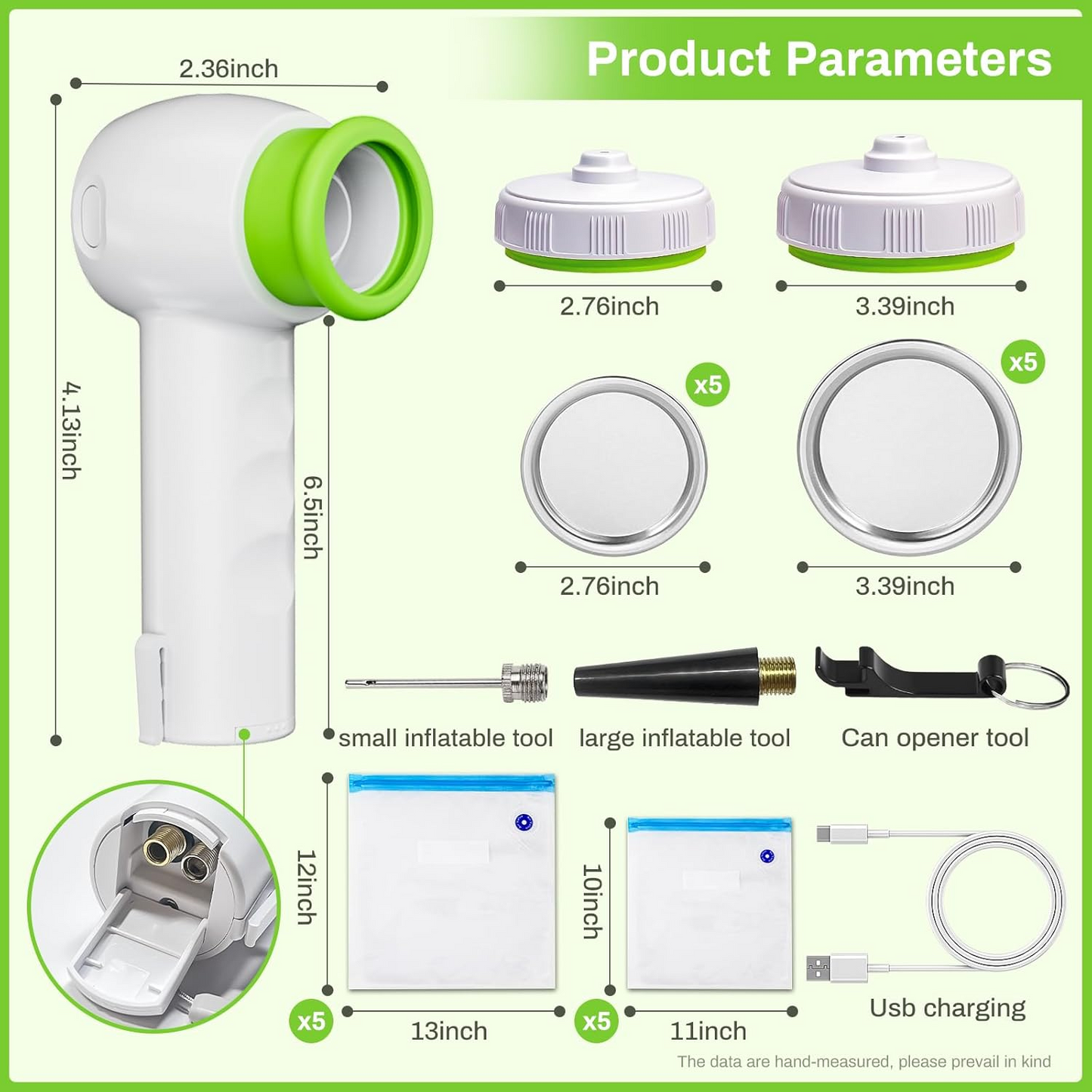 Vaclio 4-in-1 Portable Handheld Electric Mason Jar Vacuum Sealer