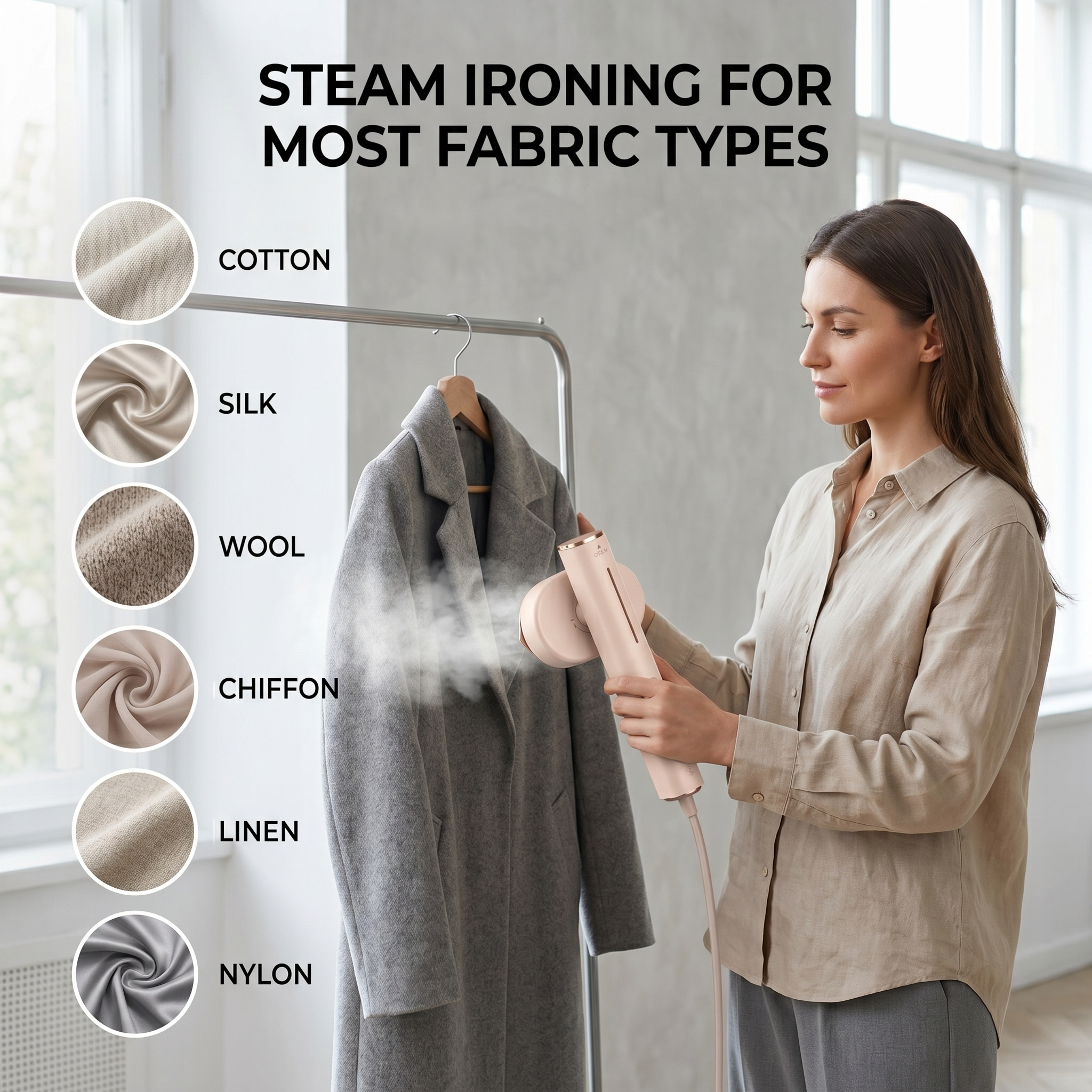 Handheld Garment Steamer for Clothes – Portable Fabric Steamer