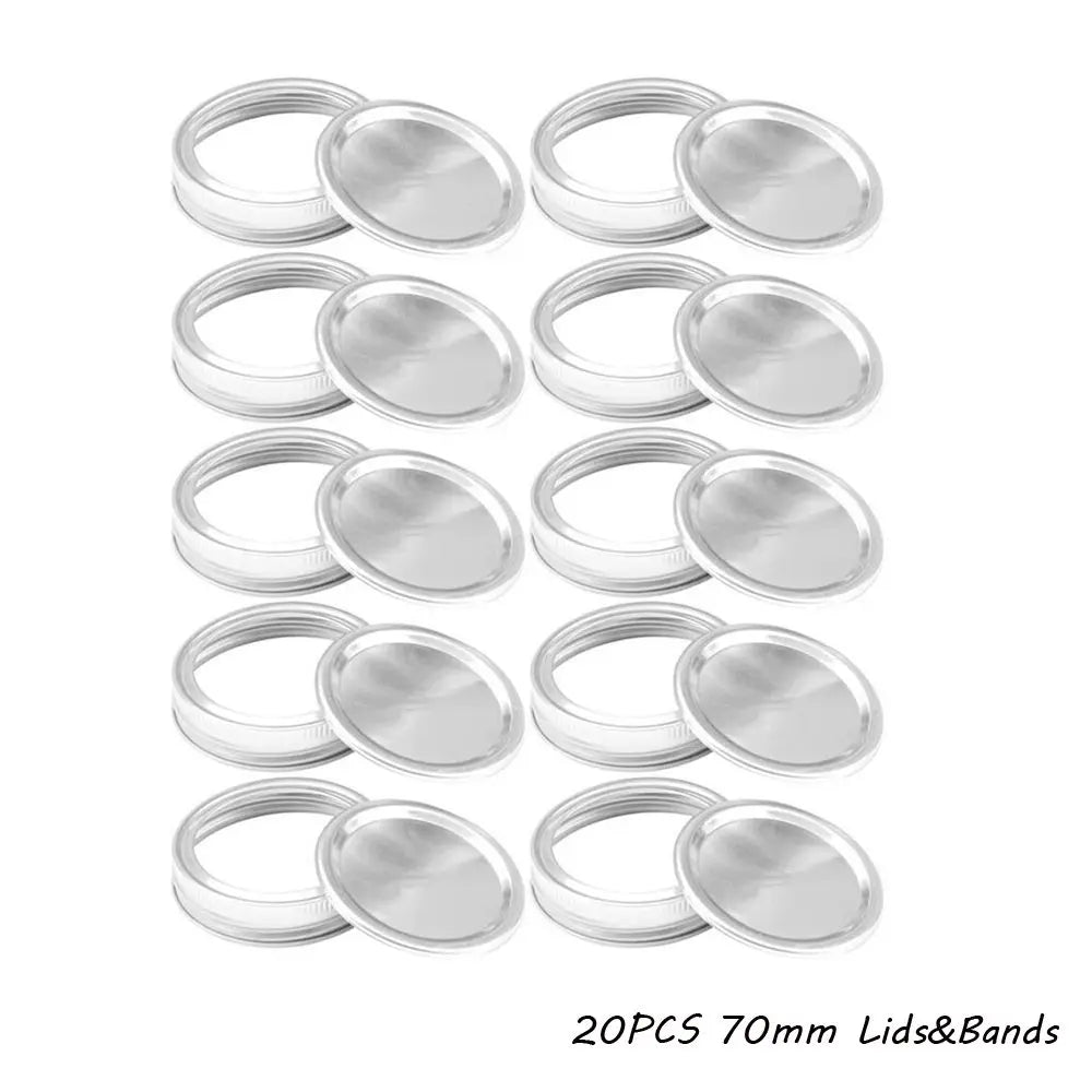 10/20Pcs/Pack Canning Lids Leak-Proof Wide Mouth Mason Jar Lids Tinplate Jar Caps Home Food Storage Bands Kitchen Accessories