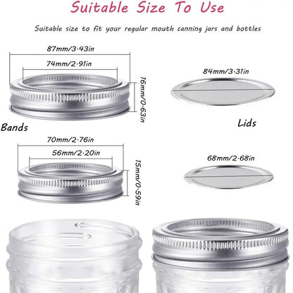 10/20Pcs/Pack Canning Lids Leak-Proof Wide Mouth Mason Jar Lids Tinplate Jar Caps Home Food Storage Bands Kitchen Accessories